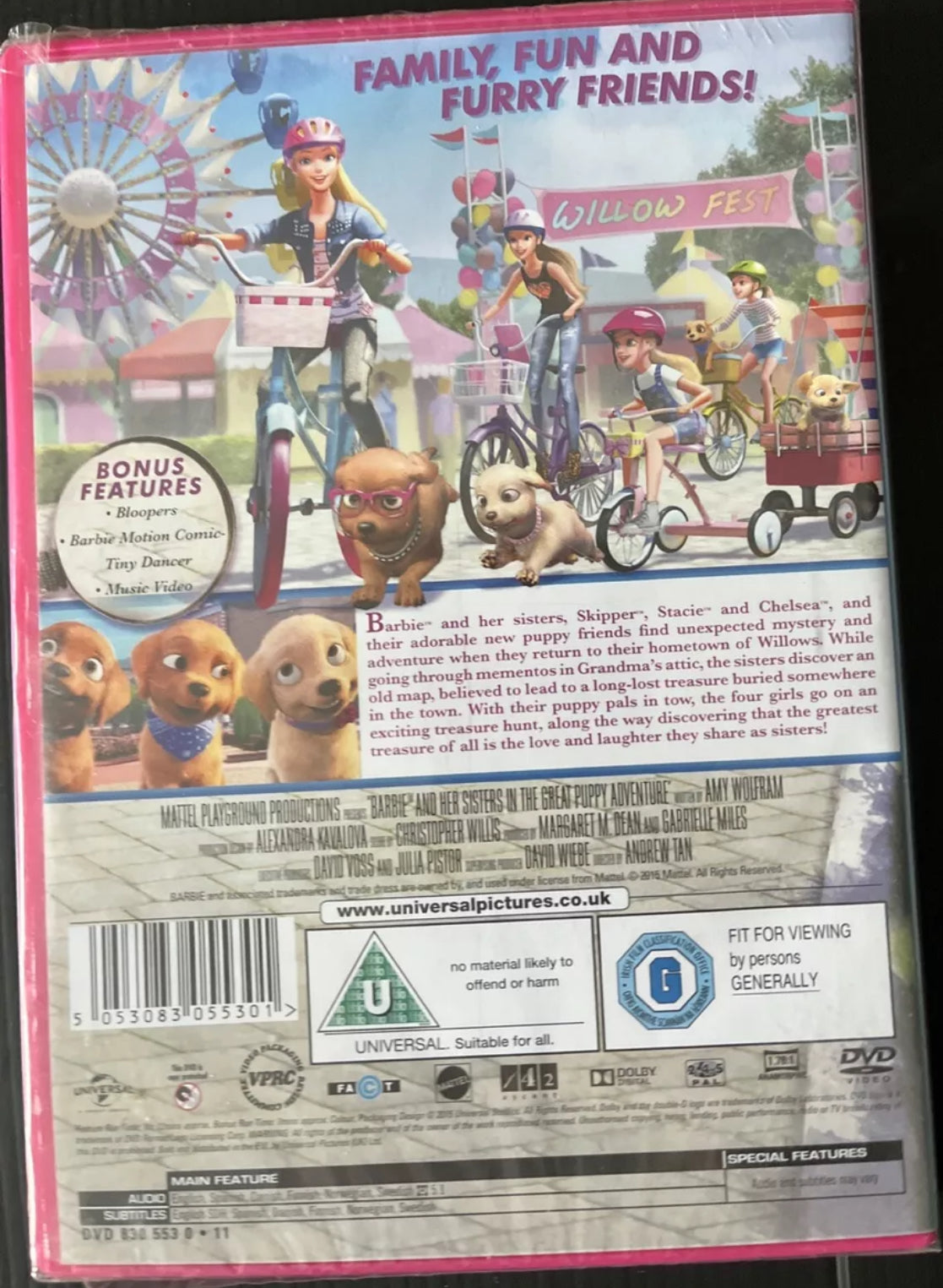 Barbie et ses sœurs dans la grande aventure des chiots DVD tout neuf