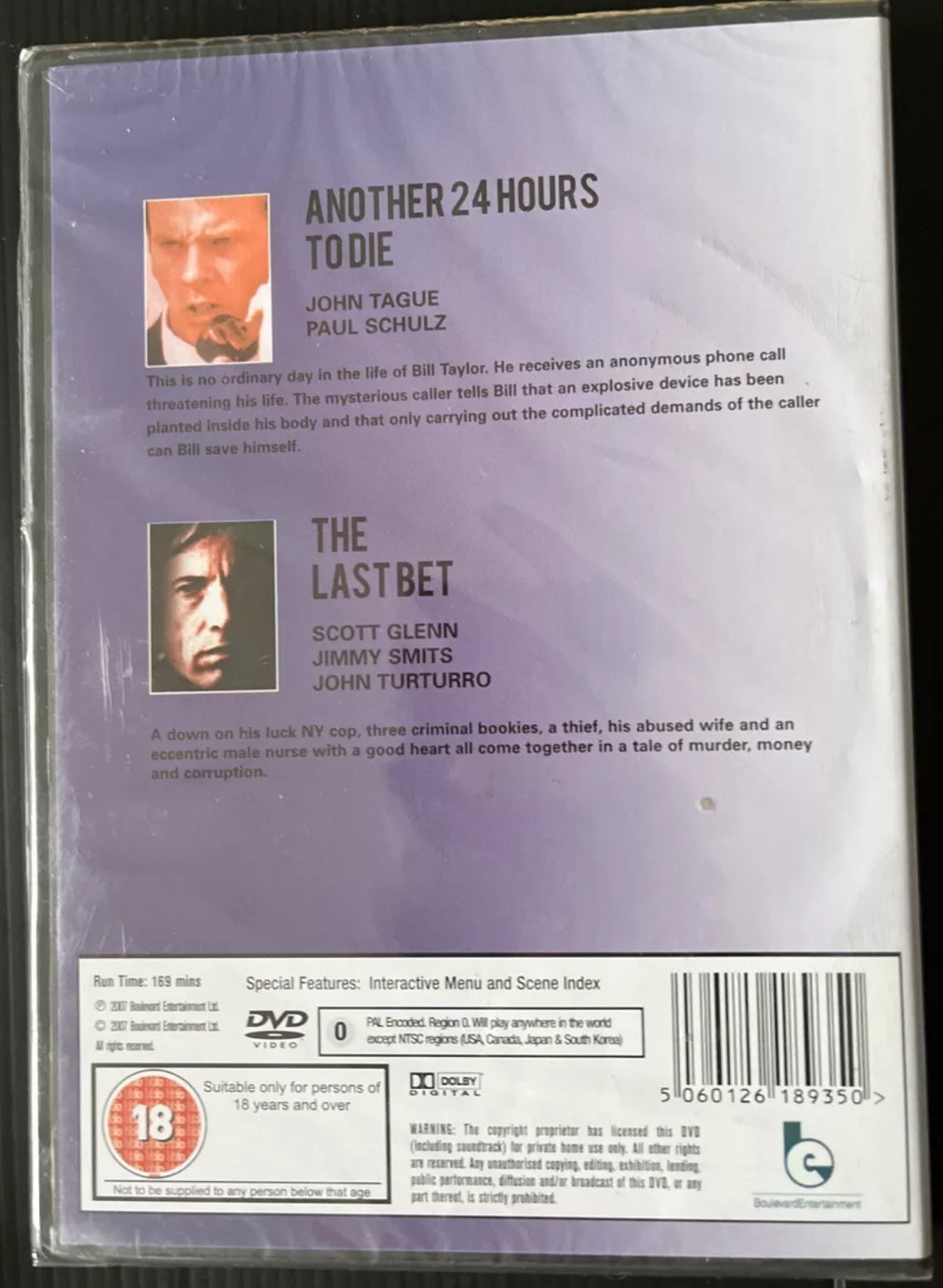 Encore 24 heures pour mourir et le dernier pari (coffret DVD de 2 films) Neuf