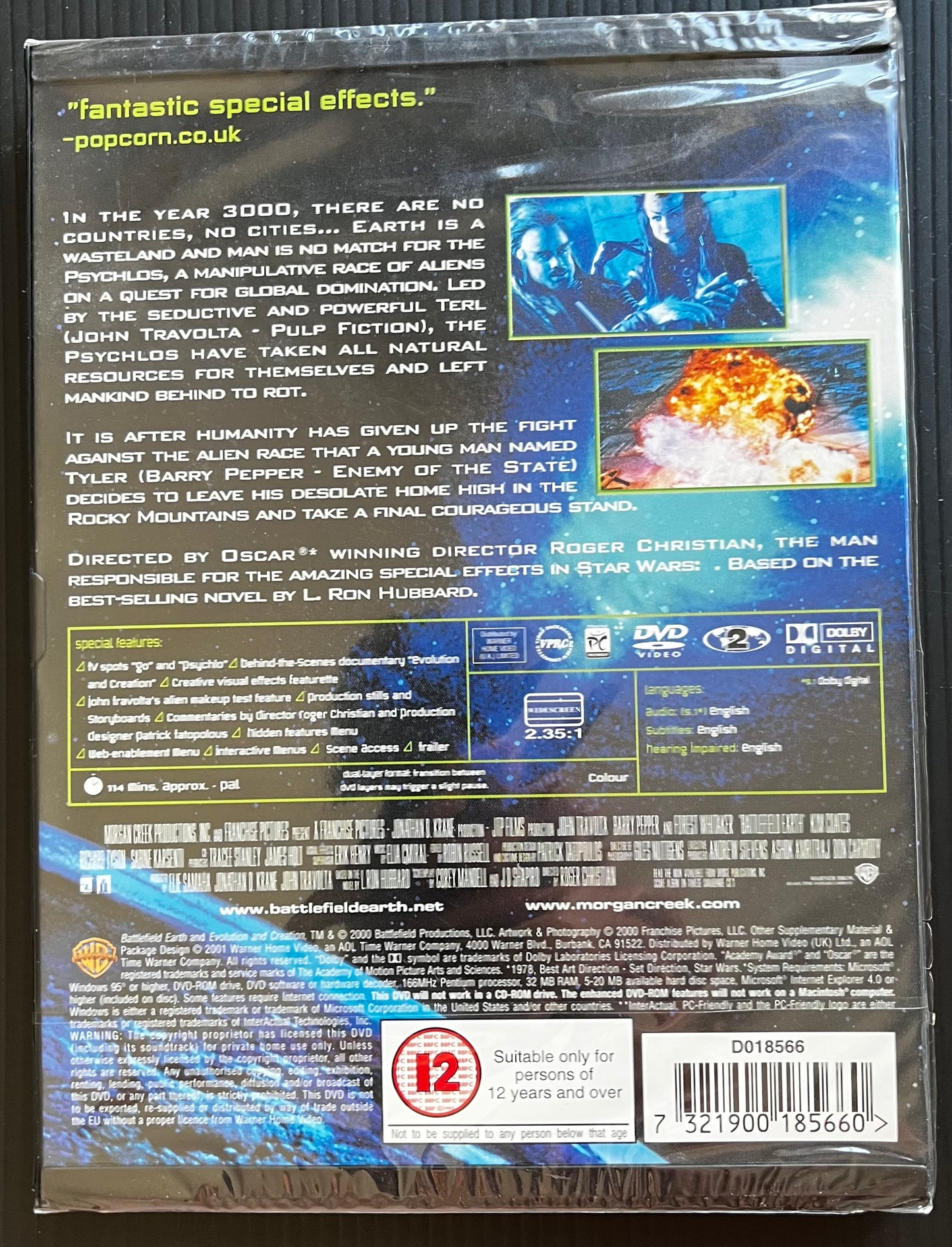 Battlefield Earth (DVD, 2000) Brand New