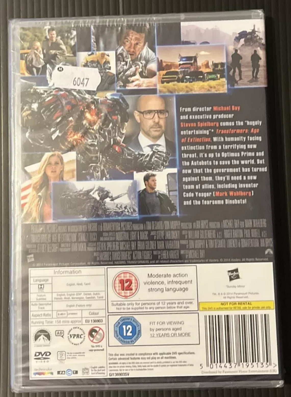 Transformers: Age of Extinction DVD Mark Wahlberg (2014) Brand New (45)