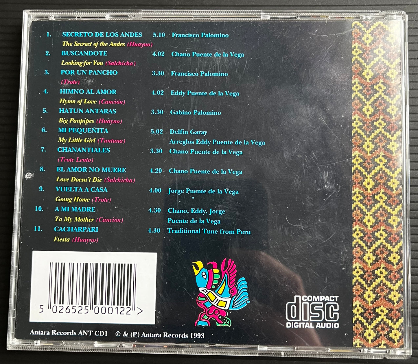 Apu : Secret of the Andes CD 11 titres 1993 (B036) Occasion Très bon état